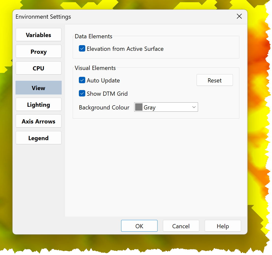 dlgDTMEnvironmentViewSettings