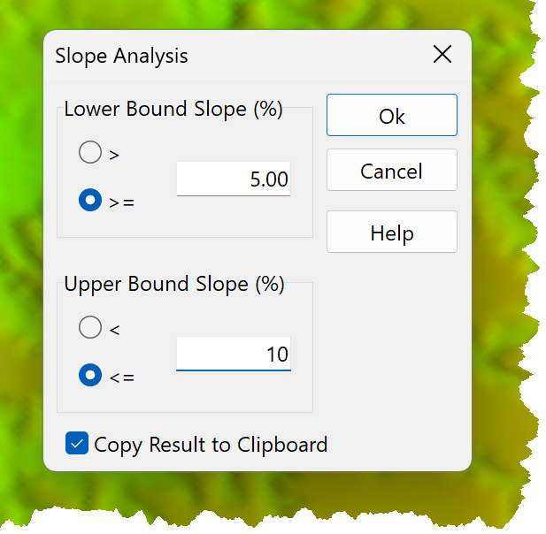 SurfaceSlopeAnalysisDialog